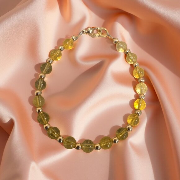 Citrine and gold bracelet~ 7 inches - Picture 3 of 3